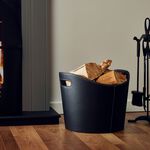 Silverflame Leather Log Bucket 13"